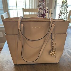 Michael Kors Blush Leather Tote Bag